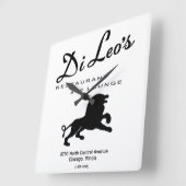 Di Leo's Restaurant，シカゴ， IL スクエア壁時計 (傾斜)