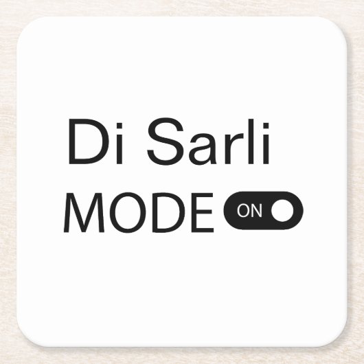 Di Sarliモード 楽しいTangueroタンゴマラソン スクエアペーパーコースター (正面)