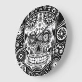 diaのdelosのmuertes ラージ壁時計 (傾斜)