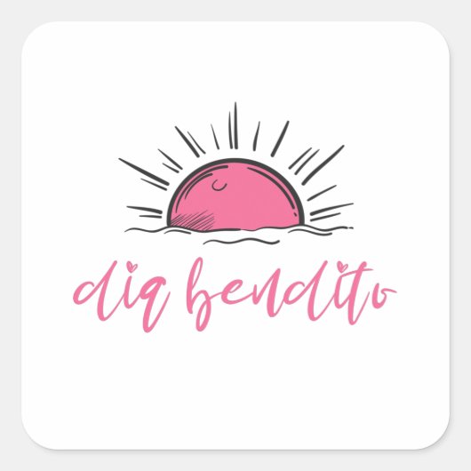 Dia Benditoは日を賛美持つ スクエアシール (正面)