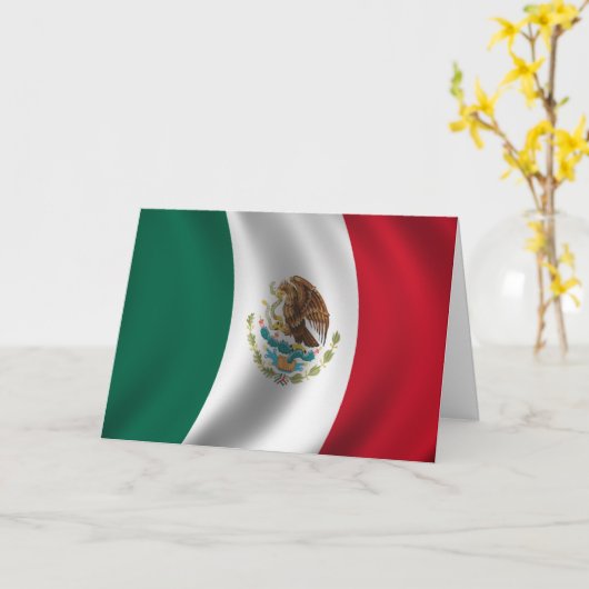 Día de la Bandera (Mexican Flag Day) カード (黄色い花)