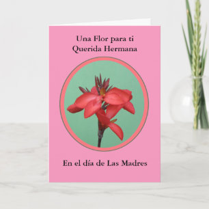 Dia de Las Madres Una florパラグラフmiのhermana カード