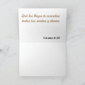 Dia de losレイエスTarjeta de Felicitacion カード (内部)