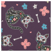 Dia de los Gatos ファブリック (クローズアップ)