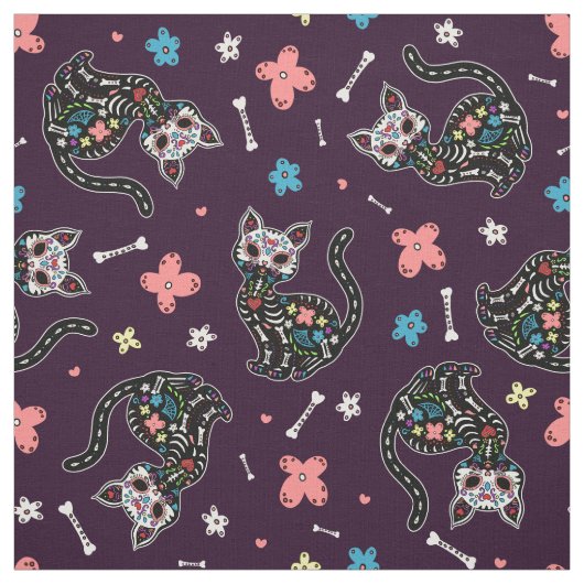 Dia de los Gatos ファブリック (見本)