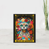 Dia De Los Meowtos Sugar Skull Cat Gift カード (正面)
