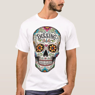 Dia de los muertesスカル。メキシコの死の日 tシャツ