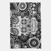 Dia De Los Muertes Sugarのスカル キッチンタオル (縦)