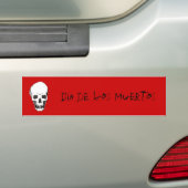 Dia de los Muertosのスカル バンパーステッカー (車上)
