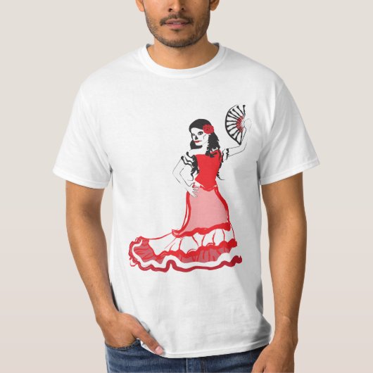 dia de los muertosのスペイン人のダンサー tシャツ (正面)