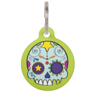 Dia De Los Muertosのペット用名札 ペット ネームタグ