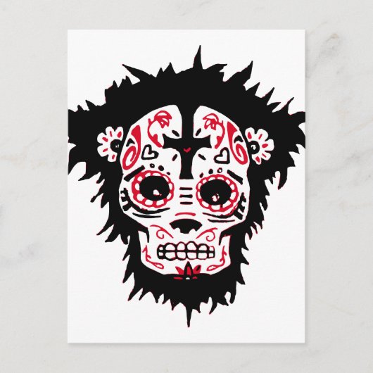 Dia de los Muertosの猿 ポストカード (正面)