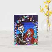 DIA DE LOS MUERTOSの結婚式の招待状 カード (黄色い花)
