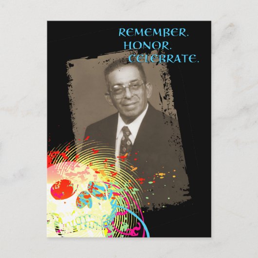 dia de los muertosの記念のお祝い(ハイファイ) インビテーションポストカード (正面)