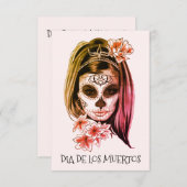 Dia De Los Muertosまたは死んだパーティーの日 招待状 (正面/裏面)