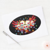 Dia de los Muertosオーバルステッカー 楕円形シール (封筒)
