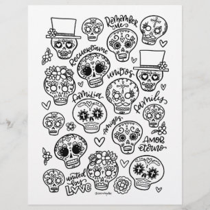 Dia De Los Muertosカラーリングページ