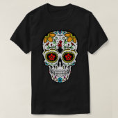 Dia de Los MuertosコスチュームシュガースカルシャツメンズW Tシャツ (デザイン正面)