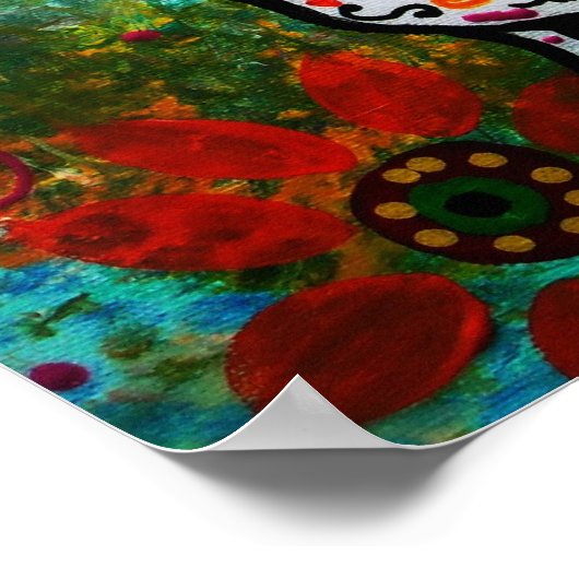 dia de los muertosスカルフクロウ ポスター (角)