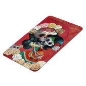 Dia de Los Muertosスケルトン母と娘 マグネット (左側)