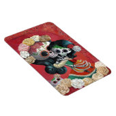 Dia de Los Muertosスケルトン母と娘 マグネット (右側)