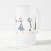 Dia De Los Muertosスケルトン間抜けフロストビールMu フロストグラスビールジョッキ (正面右)