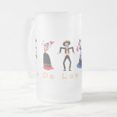 Dia De Los Muertosスケルトン間抜けフロストビールMu フロストグラスビールジョッキ (正面左)