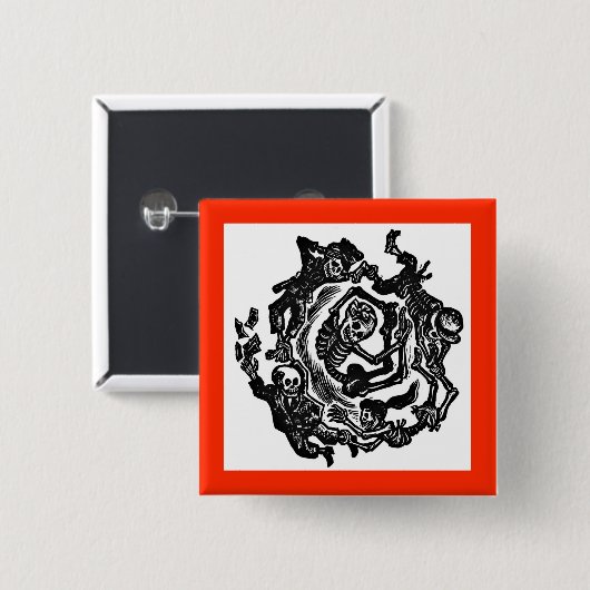 Dia de los muertosボタン 缶バッジ (正面&裏面)