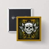 Dia de los muertosボタン 缶バッジ (正面&裏面)