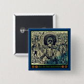 Dia de los muertosボタン 缶バッジ (正面&裏面)