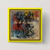 Dia de los muertosボタン 缶バッジ (正面)