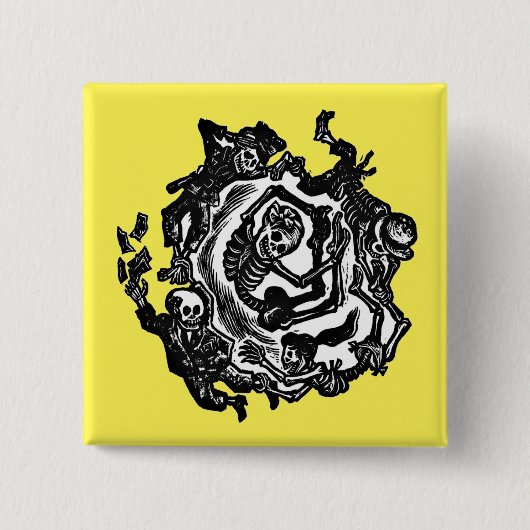 Dia de los muertosボタン 缶バッジ (正面)