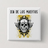 Dia de los muertosボタン 缶バッジ (正面)