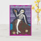 Dia de Los Muertosマーメイドカード カード (黄色い花)