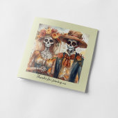 Dia de los Muertos水色結婚のカップル 招待状