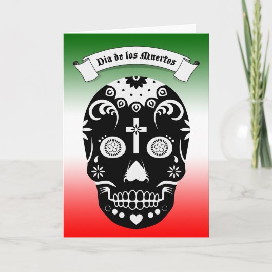dia de los muertos砂糖スカル カード (正面)
