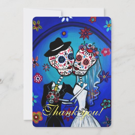 DIA DE LOS MUERTOS結婚のサンキューカード サンキューカード (正面)
