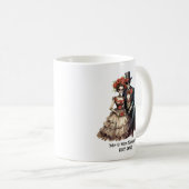 Dia de los Muertos結婚氏とMrs. Sugarスカル コーヒーマグカップ (正面右)