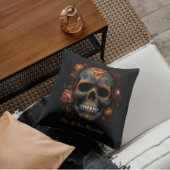 Dia de los Muertos色彩の鮮やかスカルカスタマイズ クッション