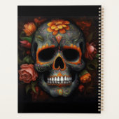Dia de los Muertos色彩の鮮やかスカルカスタマイズ プランナー手帳 (裏面)