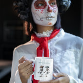 Dia de los Muertos踊りスケルトンのカスタマイズ モーフィングマグカップ