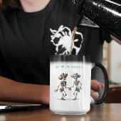 Dia de los Muertos踊りスケルトンのカスタマイズ モーフィングマグカップ