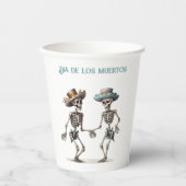 Dia de los Muertos踊りスケルトンのカスタマイズ 紙コップ (正面)