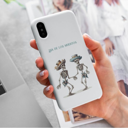 Dia de los Muertos踊りスケルトンのカスタマイズ Case-Mate iPhoneケース