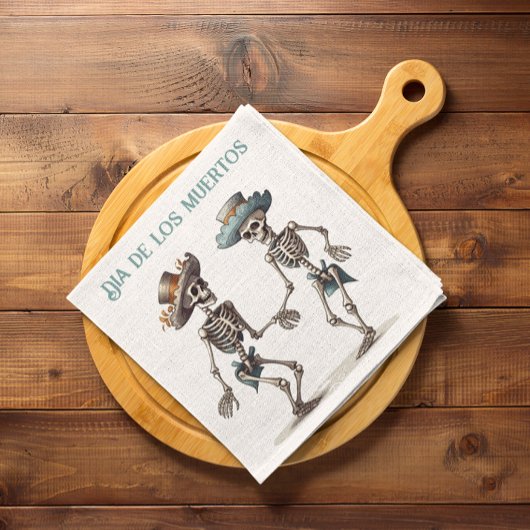 Dia de los Muertos踊りスケルトン、カスタマイズ可能 スタンダードカクテルナプキン