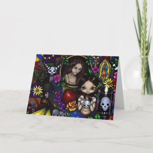 "Dia de los Muertos"の挨拶状 カード (正面)