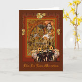 Dia De Los Muertos カード (黄色い花)