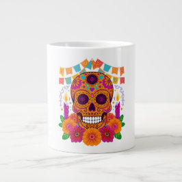 Dia de los Muertos ジャンボコーヒーマグカップ