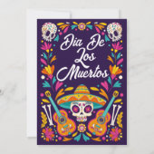 Dia De Los Muertos スカル祝祭案内状 招待状 (裏面)