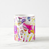 Dia De Los Muertos – スケルトン、犬、メキシコ音楽 コーヒーマグカップ (中央)